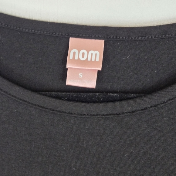 Nom Maternity Curve Dress In Black‎ Size Small Ruched Bodycon Long Sleeve - Picture 7 of 13